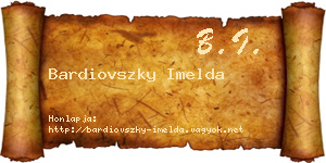 Bardiovszky Imelda névjegykártya